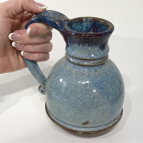 VTG MMS Signed Mahon Stoneware Studio Pottery No Spill Moonshine Jug Coffee Mug - Picture 6 of 14